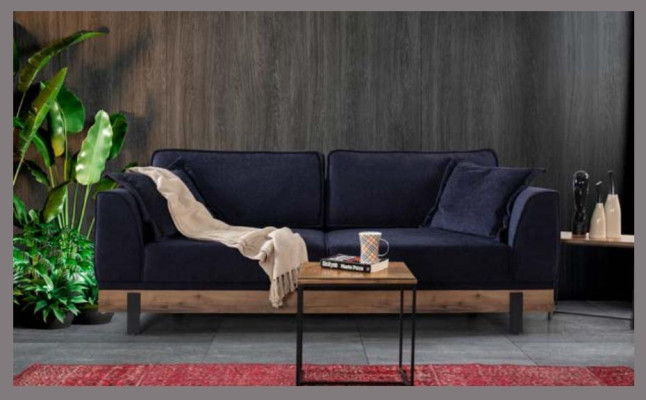 Design Three Seater Couch Upholstery Sofa Modern Sofas Room Black