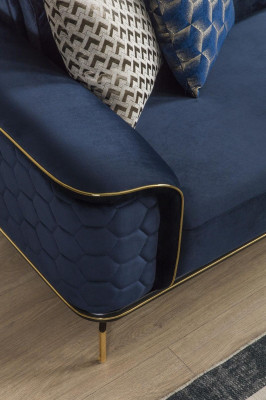 Luxury Corner sofa Royal Blue e Velvet Couch Corner suite Sofa Couches Living landscape new