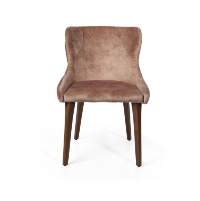 Light brown Chesterfield Chair Designer textile chair Stylish dining room seating furniture