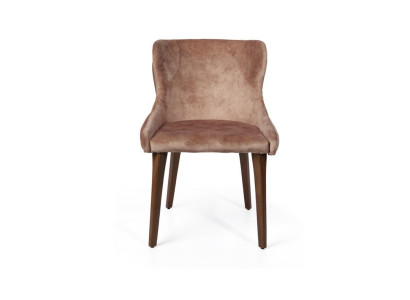 Light brown Chesterfield Chair Designer textile chair Stylish dining room seating furniture