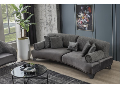 Luxury Sofa Three Seater 3 Seater Sofas Living room Curved Couch Fabric Design new