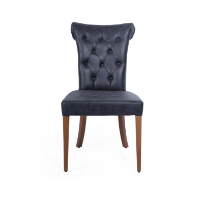 Art Deco Black Chesterfield Chair Armchairs Dining Room Chair Designer Single Seater