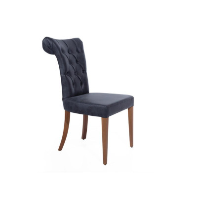 Art Deco Black Chesterfield Chair Armchairs Dining Room Chair Designer Single Seater