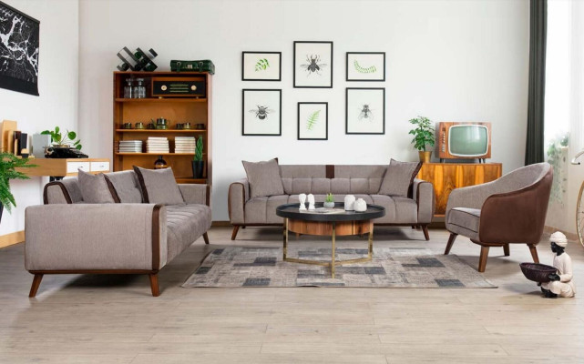Sofa set 3+3+1 Seat Sofas Upholstery Furniture Couches Textile Group