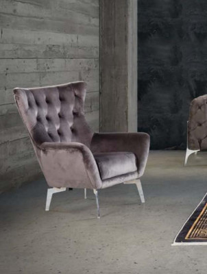 Sofa set Taupe Armchair three-seater 331 Seat Suite Chesterfield