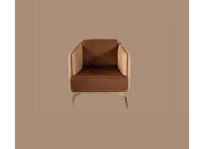 Modern Armchair Single Seater Brown Armchair 1 Seater Upholstery Textile Fabric