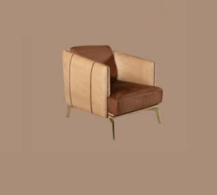 Modern Armchair Single Seater Brown Armchair 1 Seater Upholstery Textile Fabric