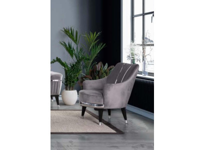 Armchair Single Seater Sofas Living room Textile Fabric Furniture Color Gray
