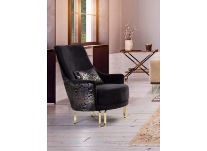 Luxury Design Armchair 1 Seater Textile Lounge Club Upholstery Furniture