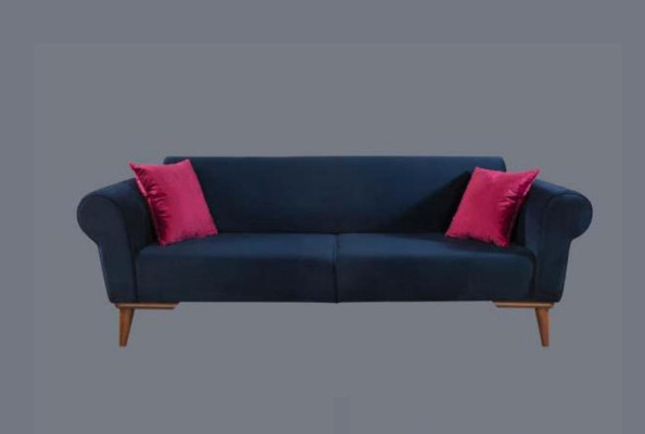 Modern Sofa 3 Seater Textile Couch Three Seater Upholstery Furniture Fabric
