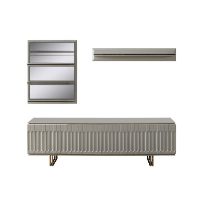 Luxury television wall living room TV cabinet lowboard tv stand sideboard shelf wall unit