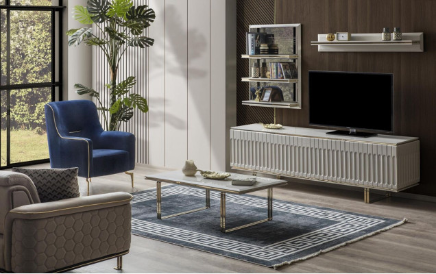 Luxury television wall living room TV cabinet lowboard tv stand sideboard shelf wall unit