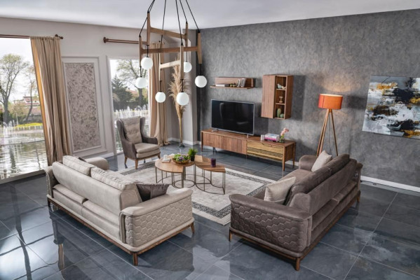 Sofa set Sofa Luxury Suite Sofas Armchair 3+1 Seater Fabric Modern Design new