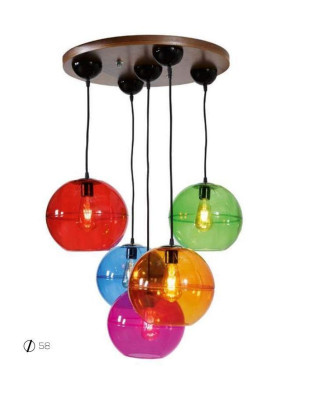 Design Light fixture Ceiling Lamps Modern Silver Wall Lamp Luster Colorful Chandelier