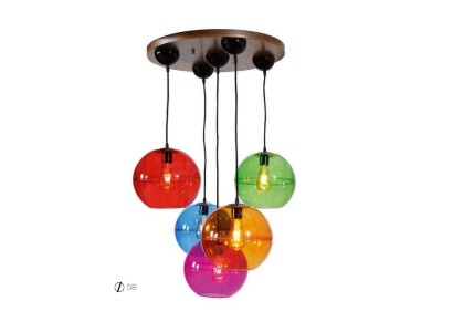 Design Light fixture Ceiling Lamps Modern Silver Wall Lamp Luster Colorful Chandelier