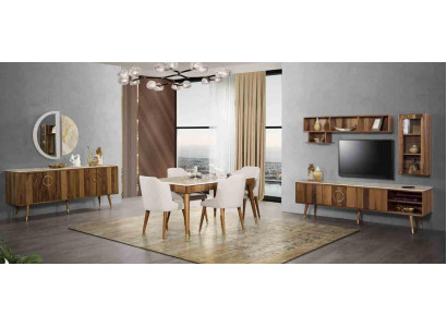 Suite Set Modern Table 6x Chairs Chair Complete e Dining set 7 pieces. Dining room