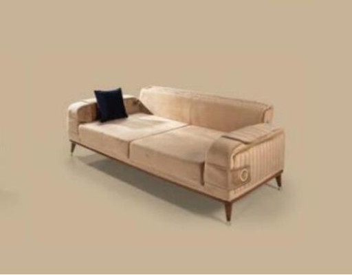 Modern Sofa 3 Seater Color Beige Sofas Living room Design Style Wood