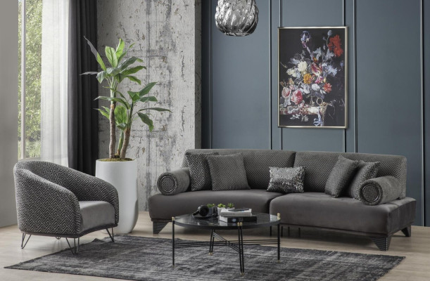 Armchair Single Seater Sofa Couch Upholstery 1 Seat Club Chair Fabric Modern Living room