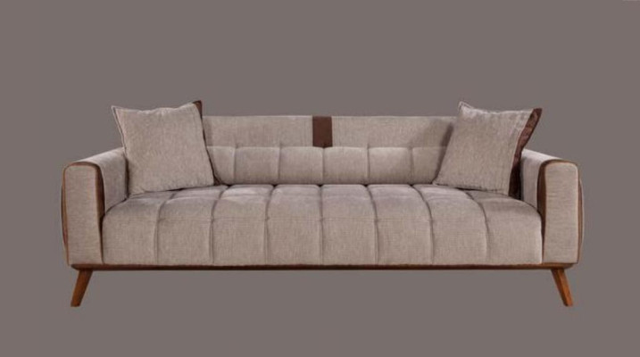 Sofa 3 Seat Textile Sofas Couch Upholstery Suite Seat Cushion Three Seater