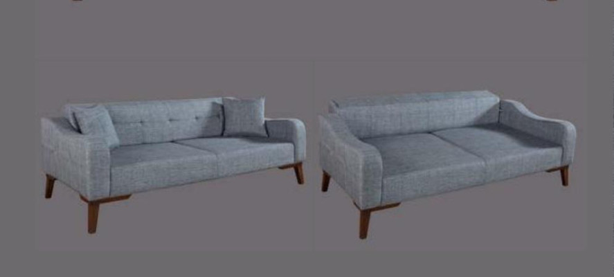 Sofa set 3+3+1 Seat Complete e Suite Sofa Armchair Textile 3 pieces