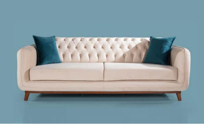 Sofas Set 3+3+1 Upholstery Couch Fabric Living room Chesterfield 3pcs