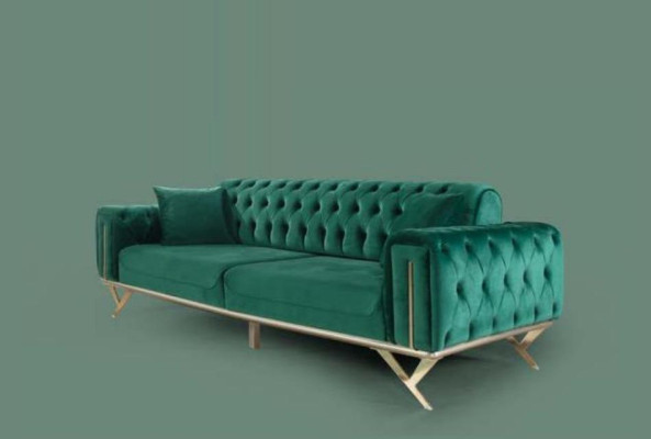 Sofa set 3+3+1 Seat Armchair Sofas Three Seater Suite Chesterfield