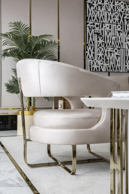 Armchair Beige Living room Design Elegant Furniture Modern 1 Seater Armchair Beautiful new
