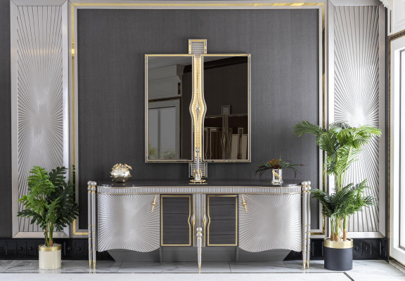 Mirror Gold Living room Style Modern Furniture Wall mirror Design Elegant new