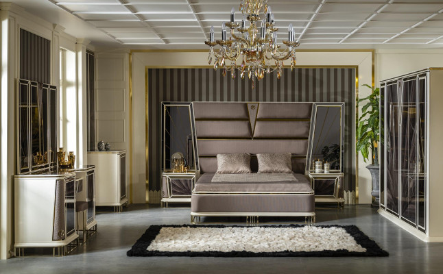 Chest of drawers Gold Metal Furniture Bedroom Elegant Design Style Luxury Modern new