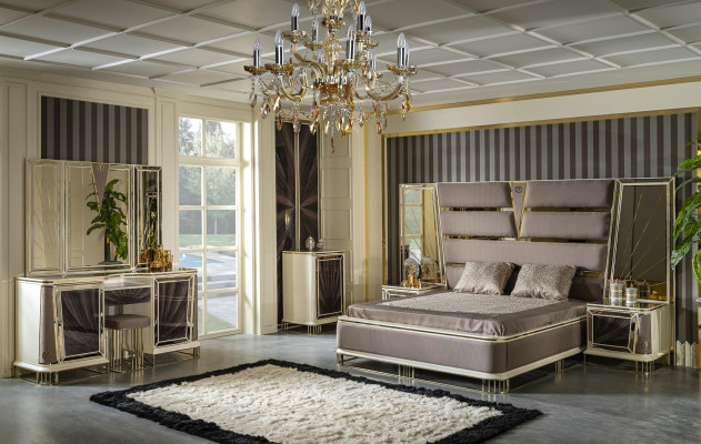 Chest of drawers Gold Metal Furniture Bedroom Elegant Design Style Luxury Modern new