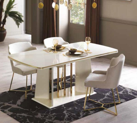 Dining table 4x Chair Suite Dining set Chest of drawers Table Set Dining table 7 pieces