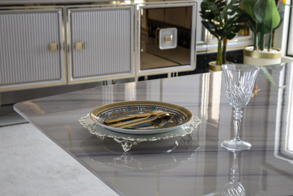 Dining table White Table Luxury Dining room Style Elegant Beautiful Metal Modern