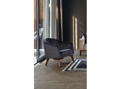 Modern Armchair 1 Seater Designer Single Seater Upholstery Textile Furniture