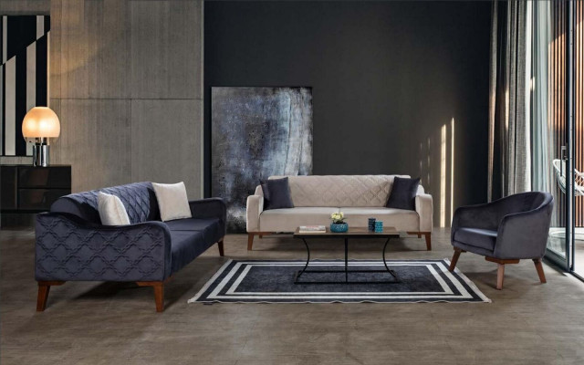 Modern Armchair 1 Seater Designer Single Seater Upholstery Textile Furniture