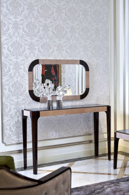 Dressing table with wall mirror hairdresser Chest of drawers Consoles Tables Bedroom