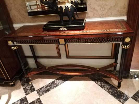 Consoles Table Furniture Set Console Baroque Rococo Style Chest of drawers with Mirror