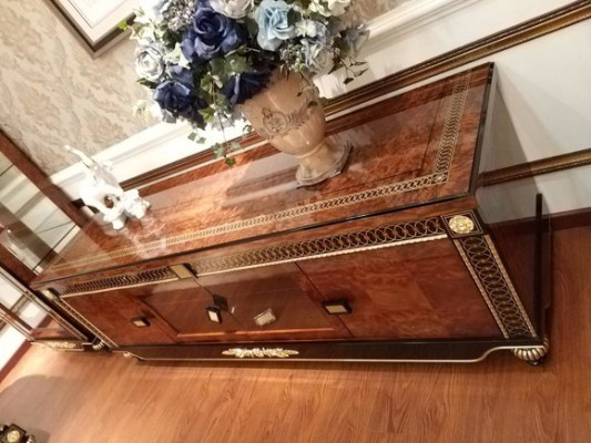 Sideboard TV Lowboard TV-cabinet Decorative XXL Wardrobe Table Living room Wood Classic