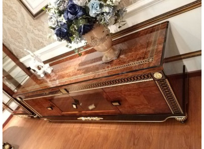 Sideboard TV Lowboard TV-cabinet Decorative XXL Wardrobe Table Living room Wood Classic