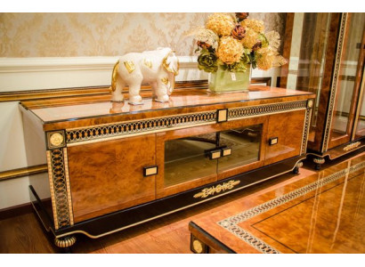 Sideboard TV Lowboard TV cabinet XXL Wardrobe Table Living room Wood Classic