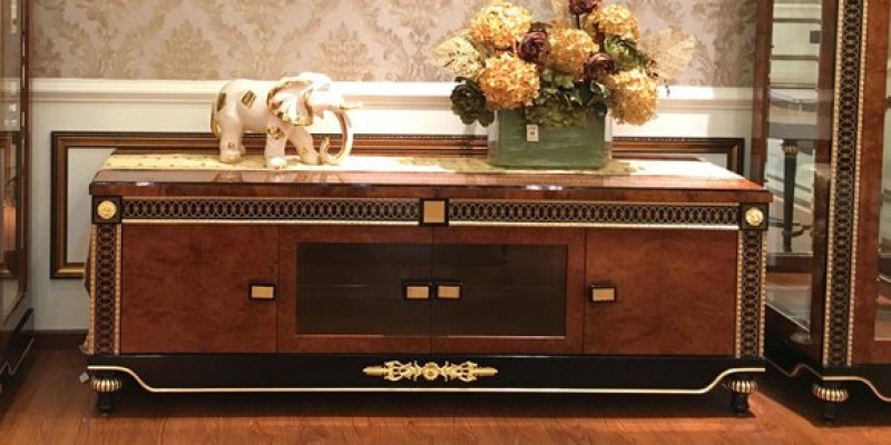 Sideboard TV Lowboard TV cabinet XXL Wardrobe Table Living room Wood Classic