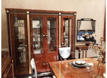 Display case Wardrobe Showcases Living room Show Cabinets Design Baroque Rococo 4 doors