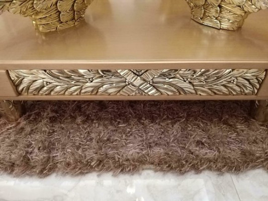 Baroque Rococo Extra Class Coffee table Table Side Sofa Couch Tables new Glass