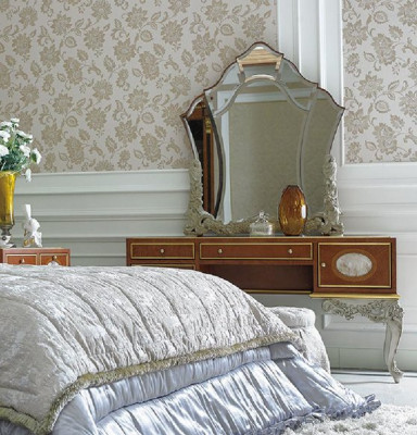 Dressing table Mirror Luxury Class Console Chest of drawers Bedroom Baroque