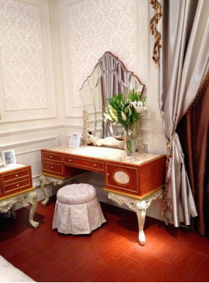 Dressing table Mirror Luxury Class Console Chest of drawers Bedroom Baroque
