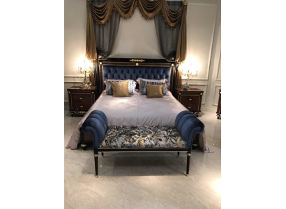 Double bed bed marriage bed design decoration luxury luxur beds baroque rococo antique