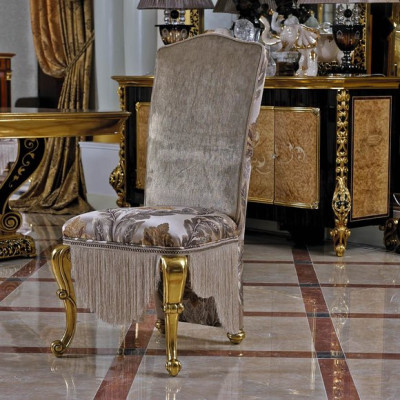 4 Chairs Set Dining room Designer Wood Chair Suite Antique Style Deco Baroque