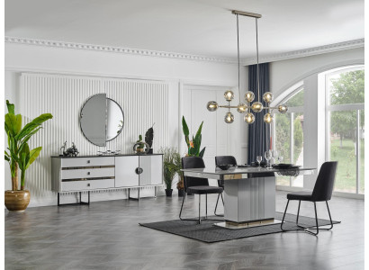 Dining table Chair Dining set Suite Dining room Tables Chest of drawers Mirror Set 7pcs