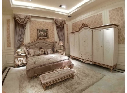 Bedroom Complete Set Chest of drawers Dressing table Bed Suite Baroque Rococo 3-piece.