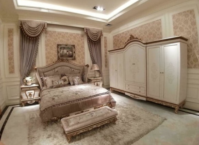 Bedroom Complete Set Chest of drawers Dressing table Bed Suite Baroque Rococo 3-piece.