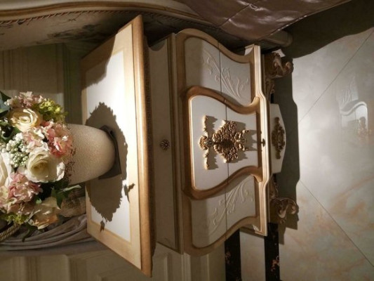 Bedroom Complete Set Chest of drawers Dressing table Bed Suite Baroque Rococo 3-piece.